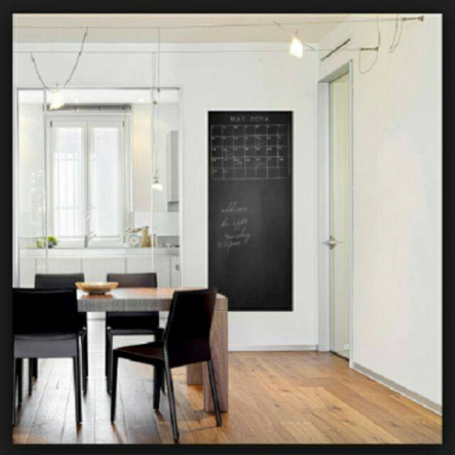 Giấy decal dán tường bảng -xanh-đen-trắng (200cm x 60cm / tấm)