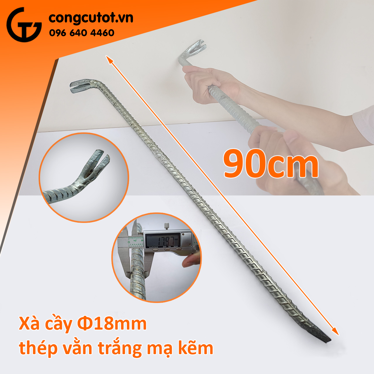 Xà beng bằng thép vằn các cỡ