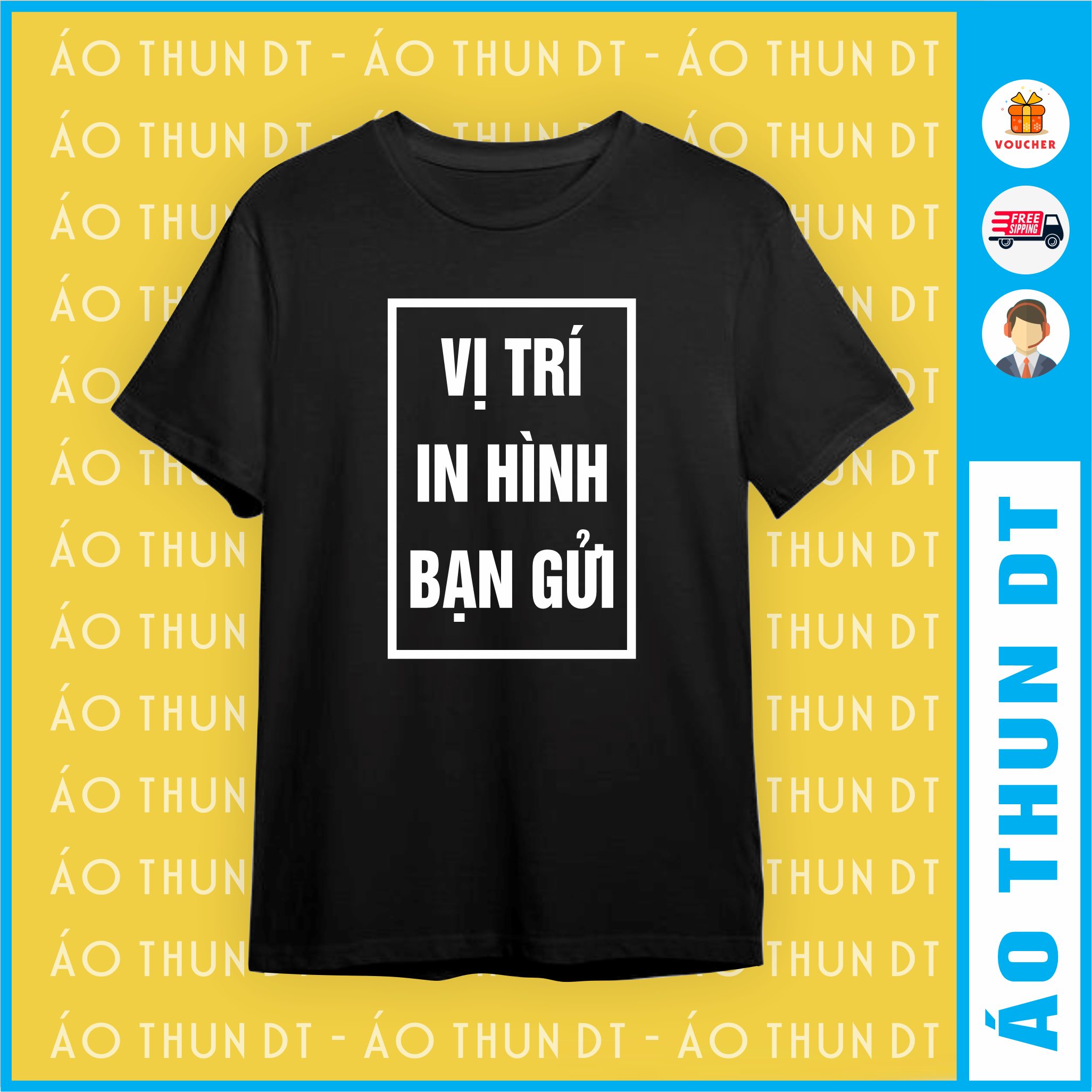 - In hình cá nhân lên áo màu đen, in theo yêu cầu