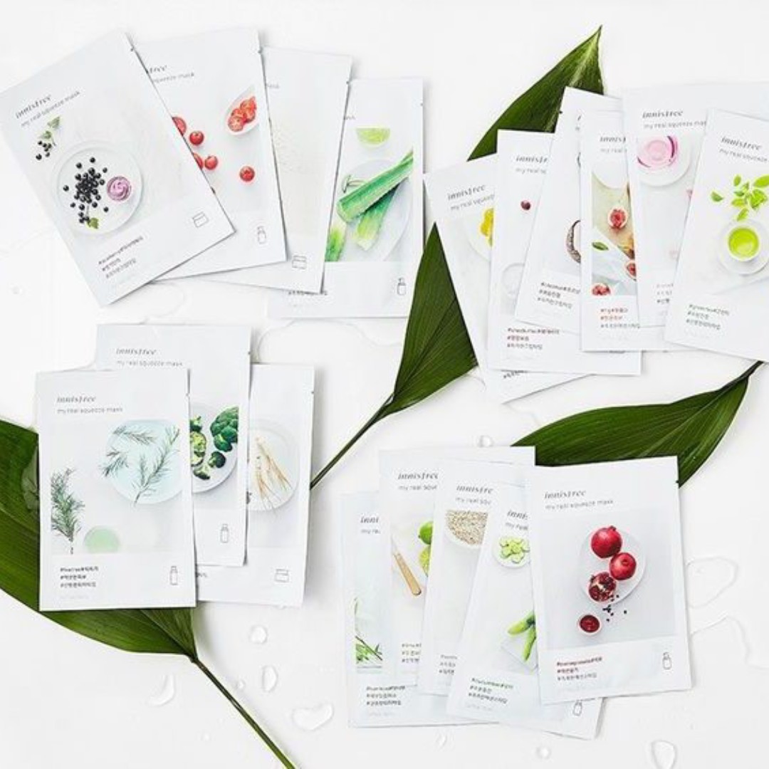 Combo 10 Miếng Mặt Nạ Innisfree Hàn Quốc Trắng Da, Nhiều Mùi