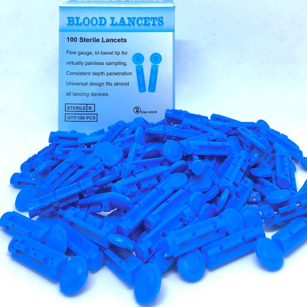 Hộp 100 kim tròn lấy máu dùng cho các máy đo đường huyết, cam kết hàng đúng mô tả, chất lượng đảm bảo, an toàn đến sức khỏe người sử dụng nhập khẩu