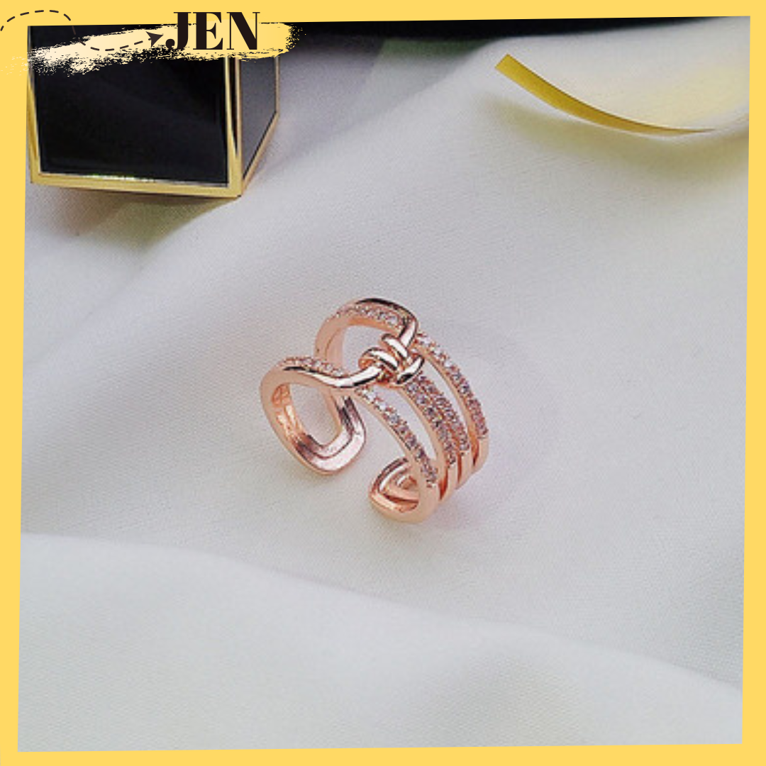 (xả kho - nghỉ bán) Nhẫn nữ thiết kế độc đáo hình nút thắt dây