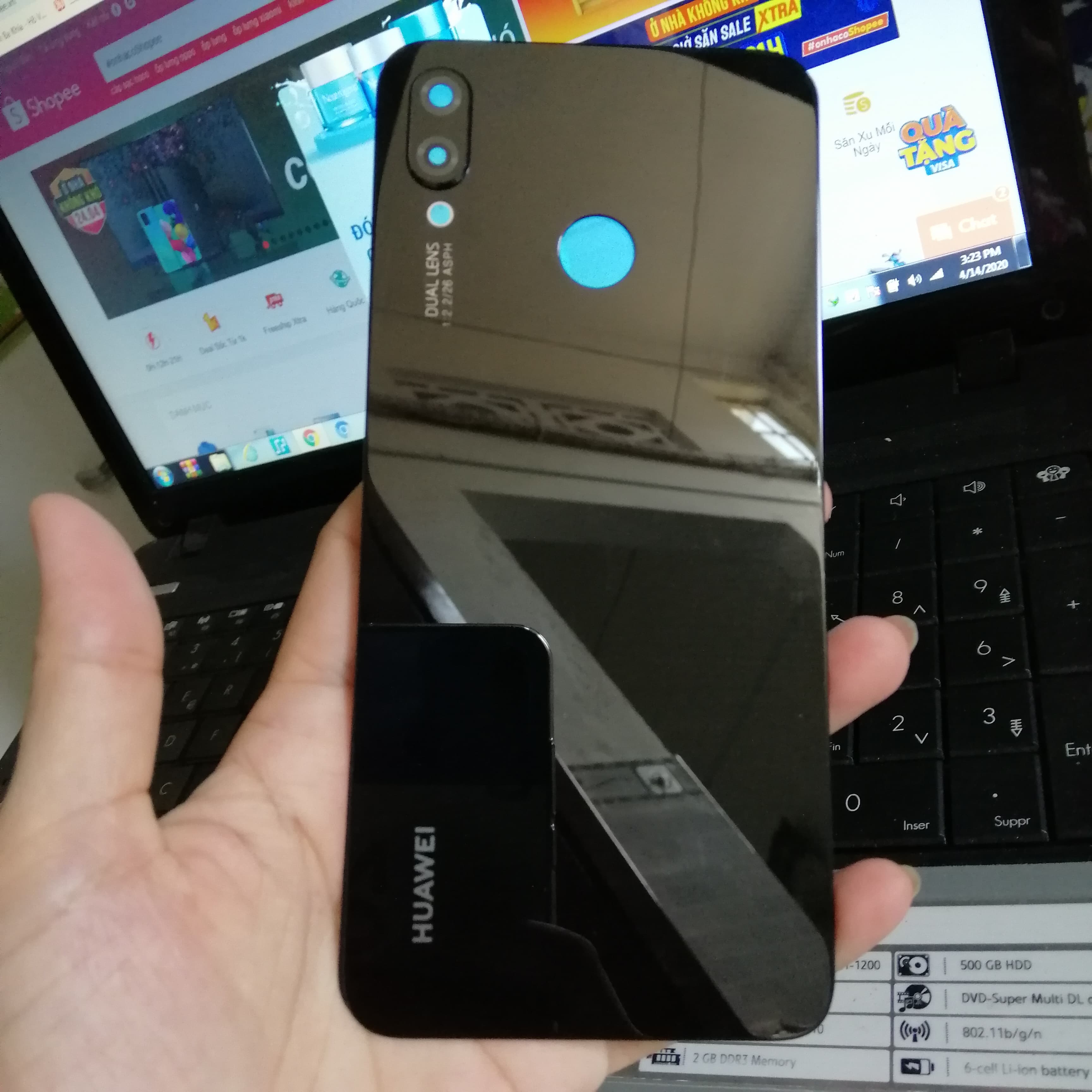 Vỏ sườn Huawei Nova 3i zin