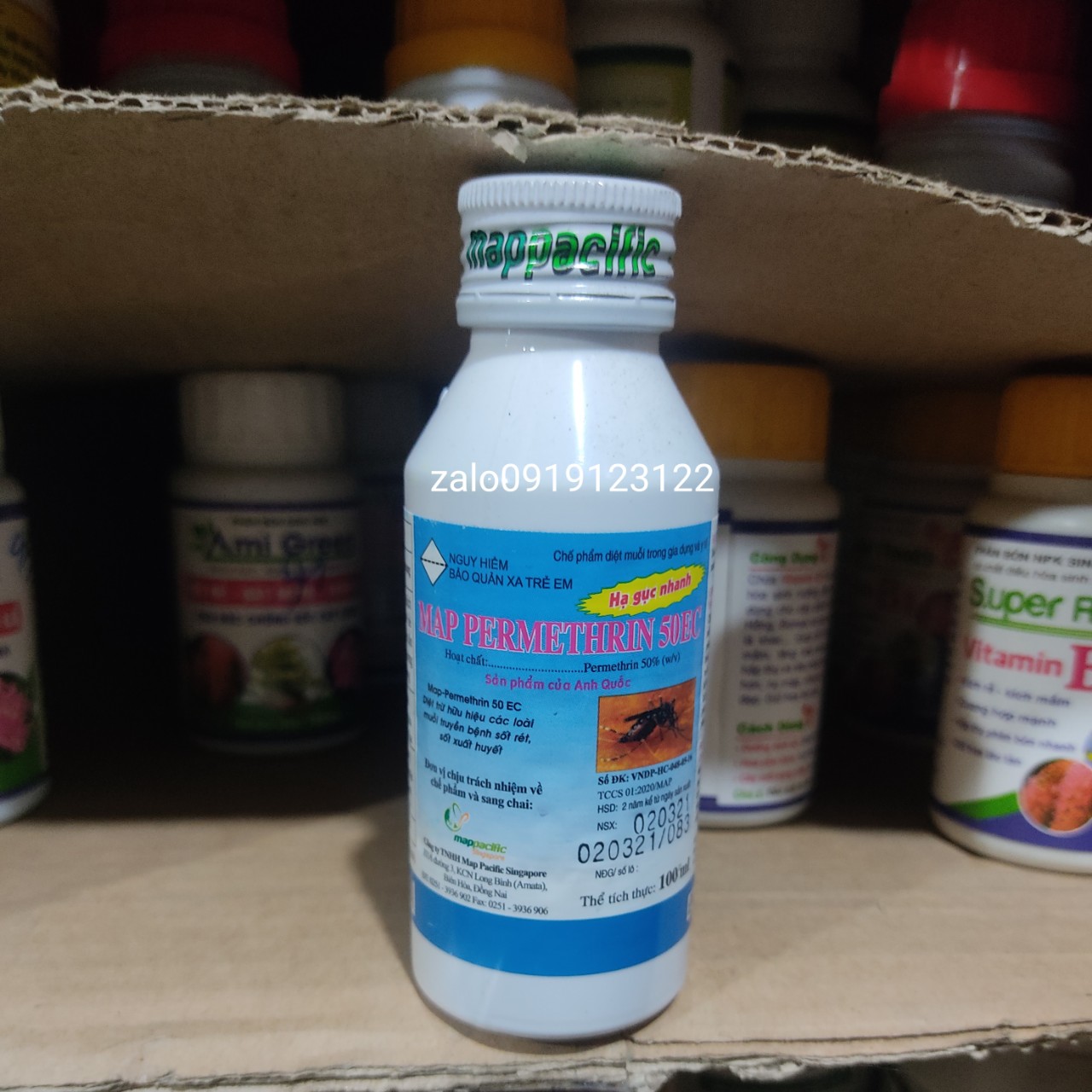 Thuốc Diệt MuỗI, Côn diệt Trùng Permethrin 50ec chai 100ml