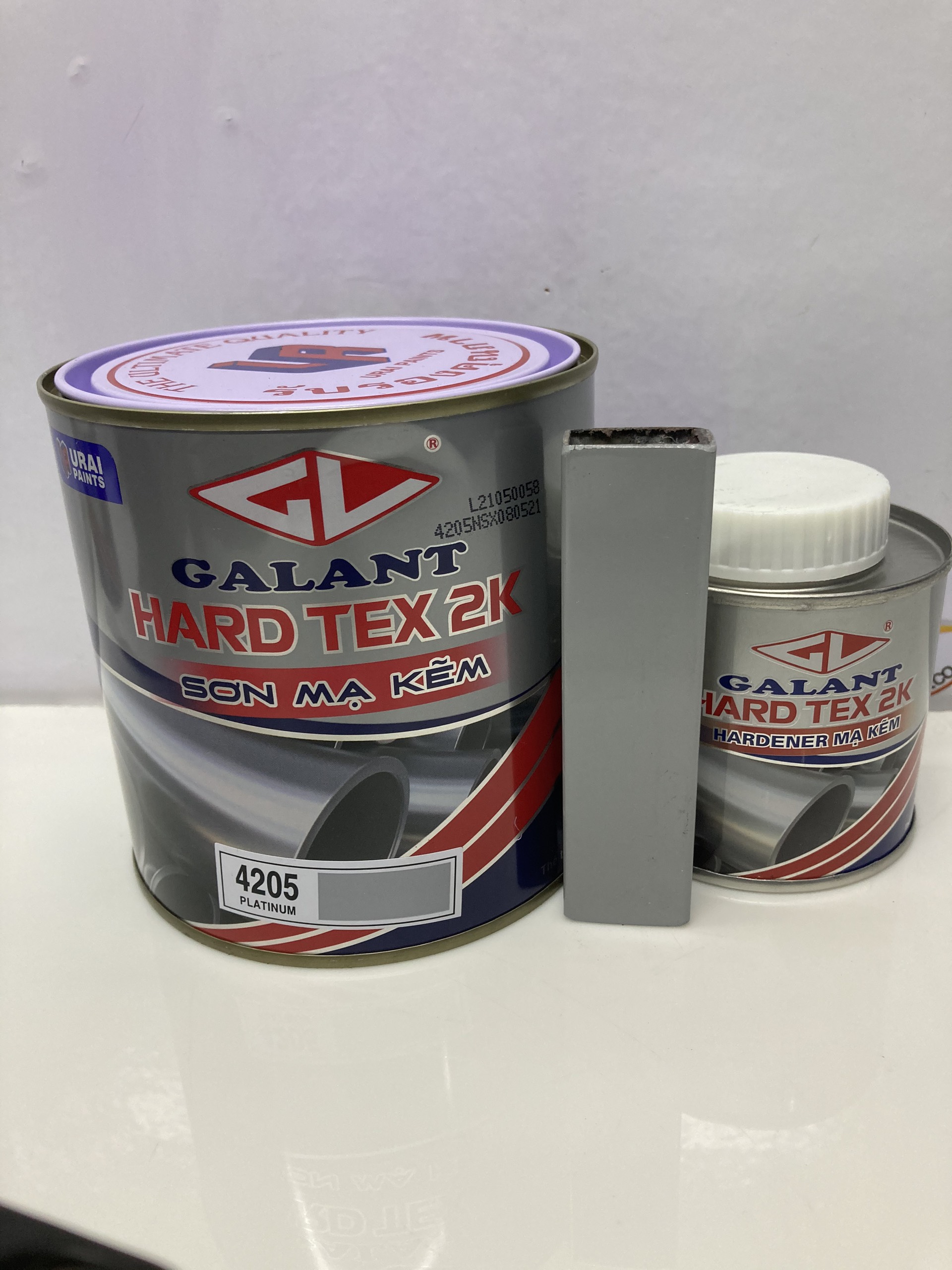 Sơn sắt mạ kẽm không cần lót Hard Tex 2K màu xám 4205 1L