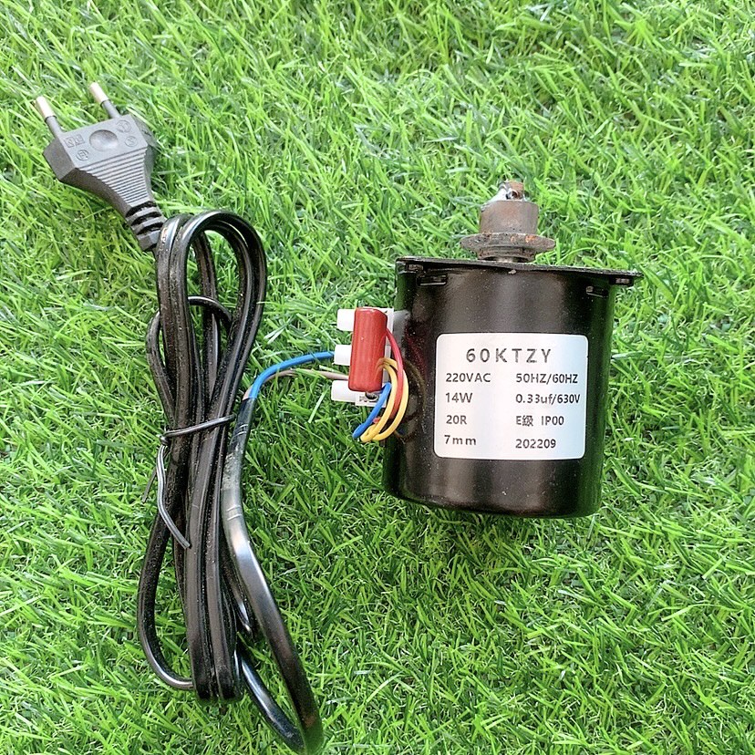 Mô tơ 220v quay gà vịt 60ktyz 14w motor 220v động cơ 220v giảm tốc 220v. motor đã có nhông
