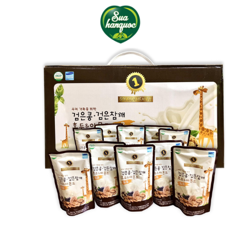 Sữa Dinh Dưỡng Tăng Chiều Cao Từ Óc chó Hạnh nhân Đậu đen hiệu Golden Health (thùng 20 bịch 195ml) - sữa hạt nhập khẩu - sữa bà bầu và trẻ em
