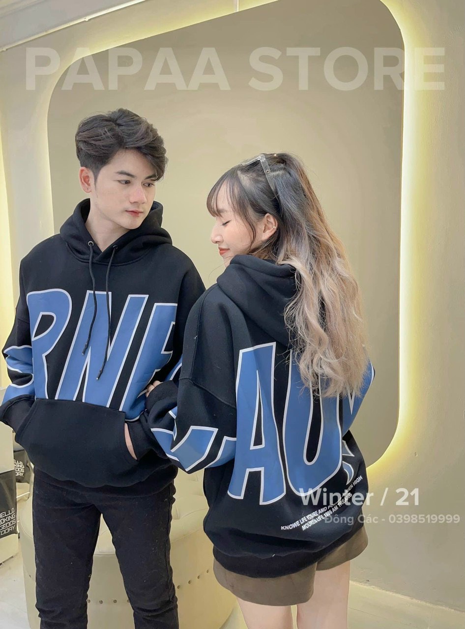 [HCM]áo nỉ cặp nam nữ áo hoodie nam nữ thu đông vải nỉ ngoại dày dặn ấm áp kiểu dáng hàn quốc thời trang Binstore94 BS608