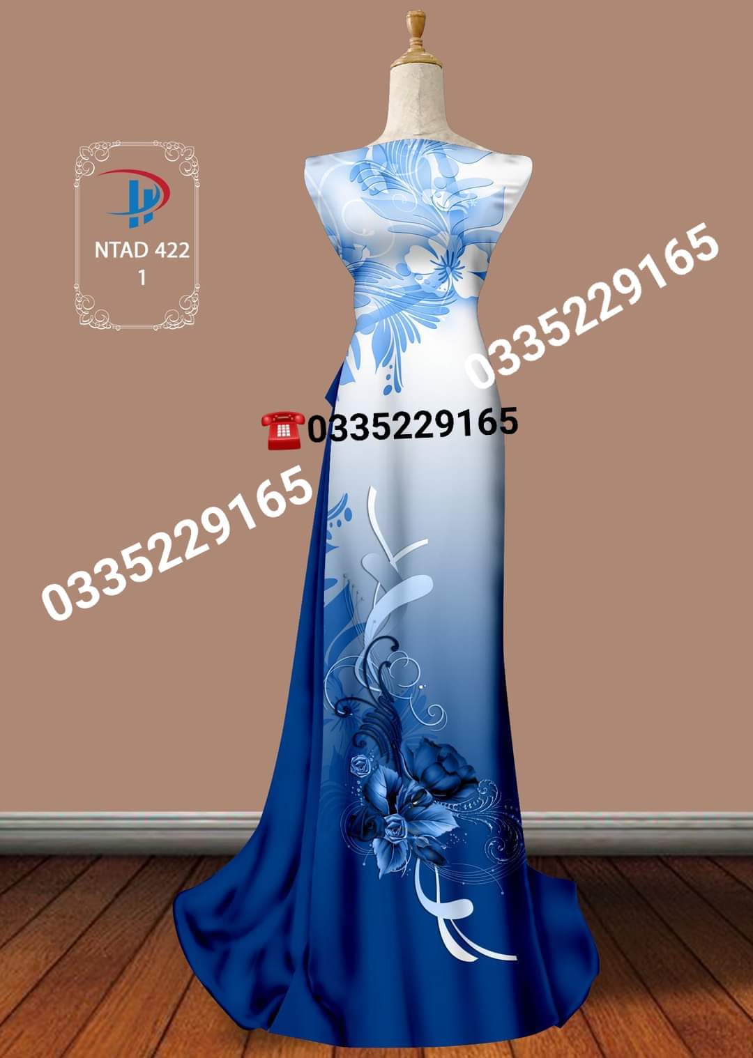 ÁO DÀI TRẮNG HOA SEN