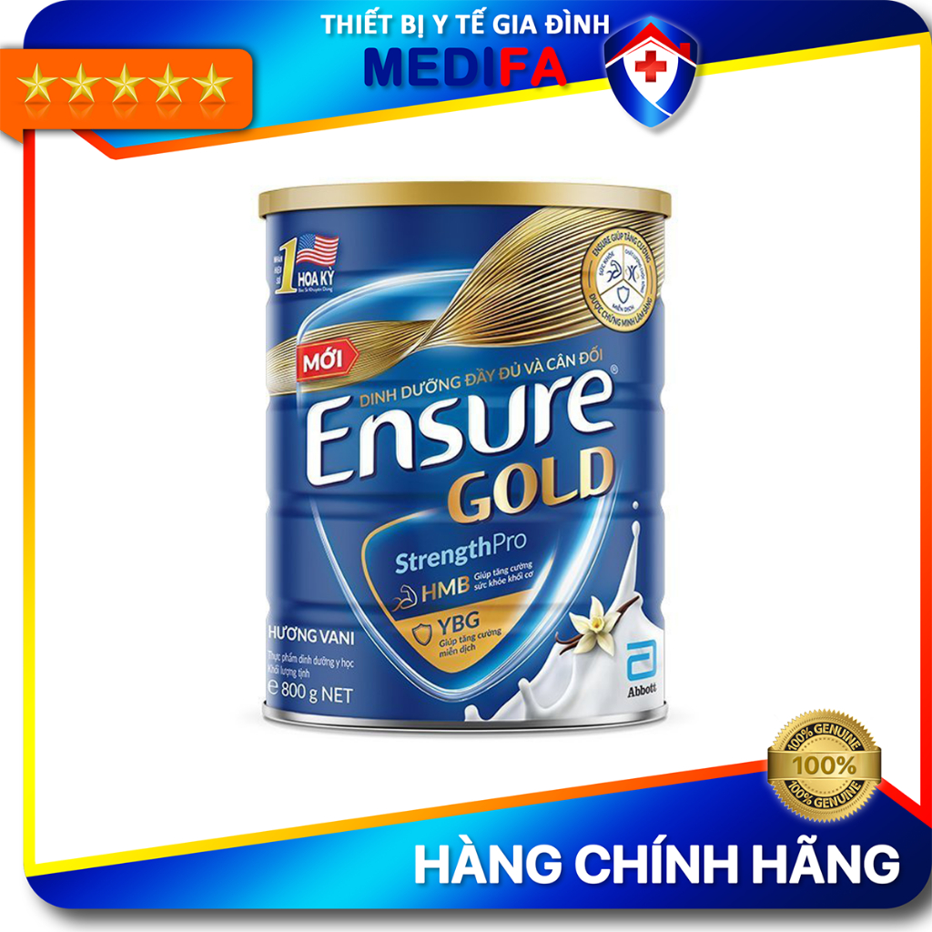Sữa bột ensure gold abbott 850g/800g hương vani truyền thống