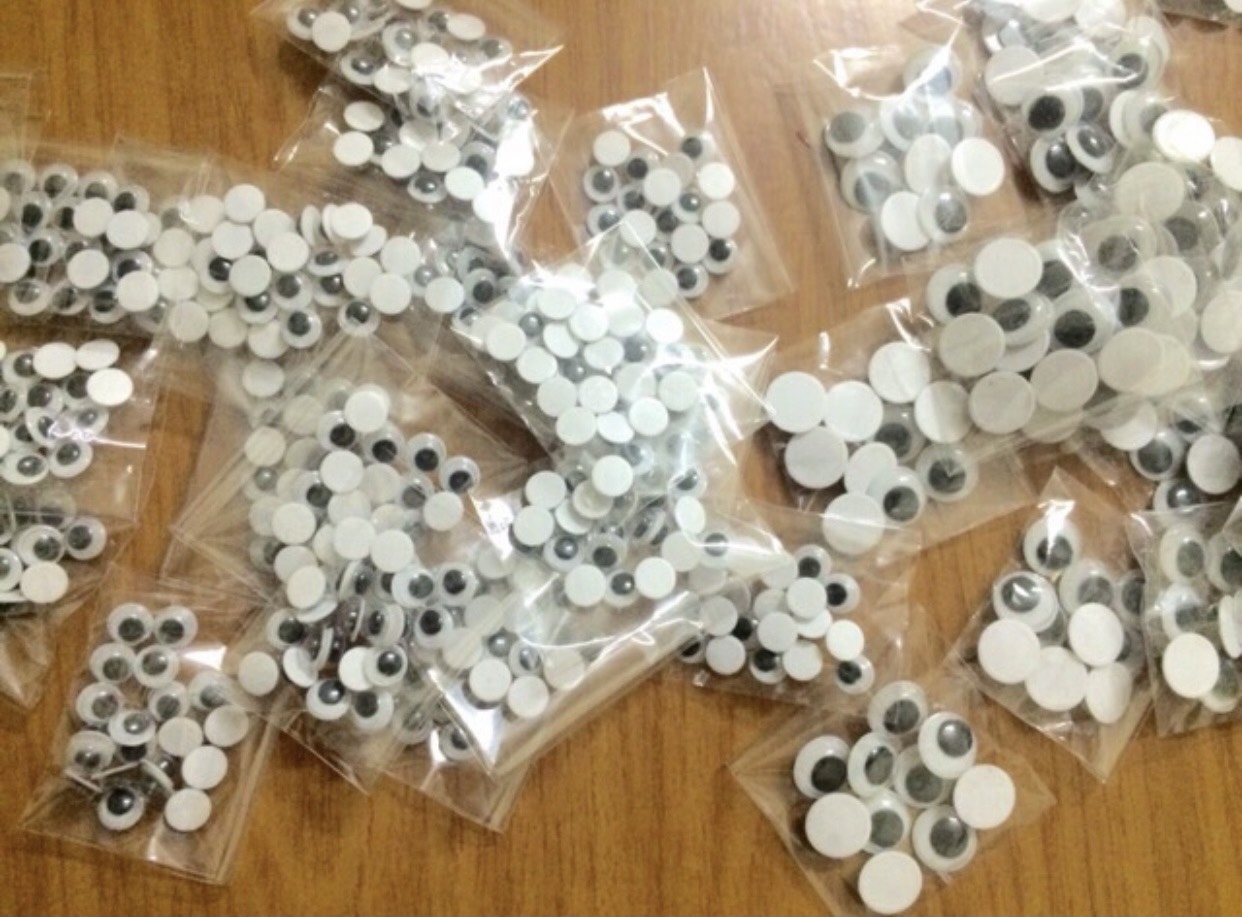 Mắt gán thú bông ( kích thước 8mm) bịch 30 cặp