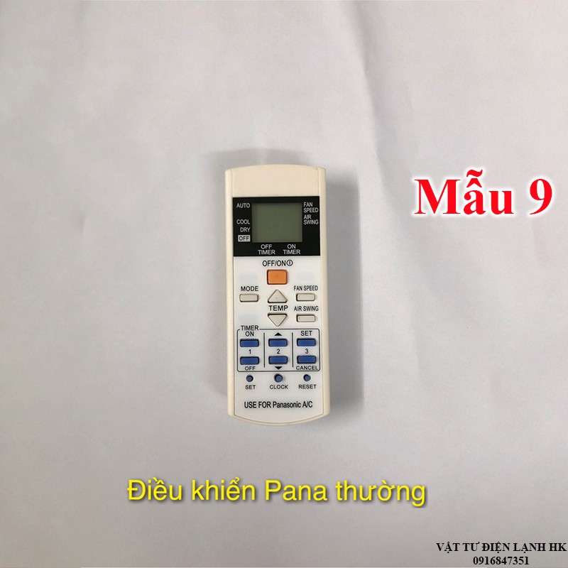 Remote máy lạnh Panasonic cơ 1 chiều không inverter, điều khiển điều hòa Pana thường mẫu 9 rẻ