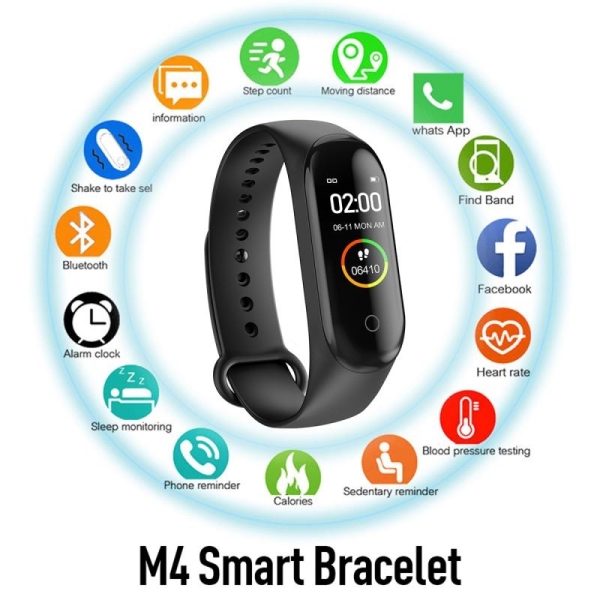 M4 Smart Band Wristband Bracelet Bluetooth Heart Rate Blood Pressure Monitor Fitness Tracker Smart Watch
