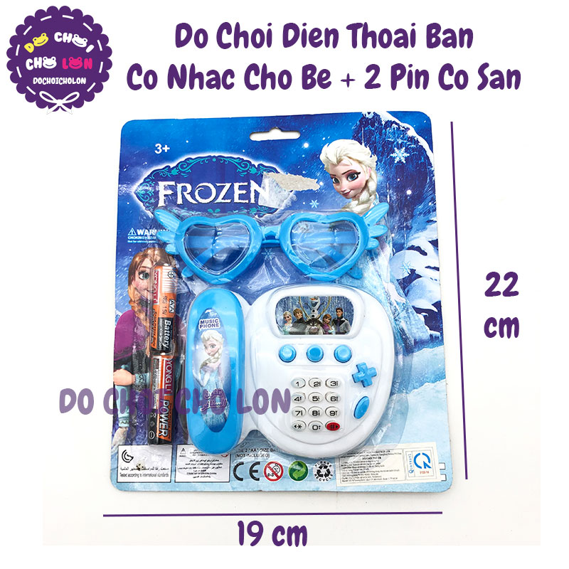 [HCM]Vỉ đồ chơi điện thoại bàn mắt kiếng cho bé gái + kèm 2 pin WH-041H - Đồ chơi điện thoại hình búp bê