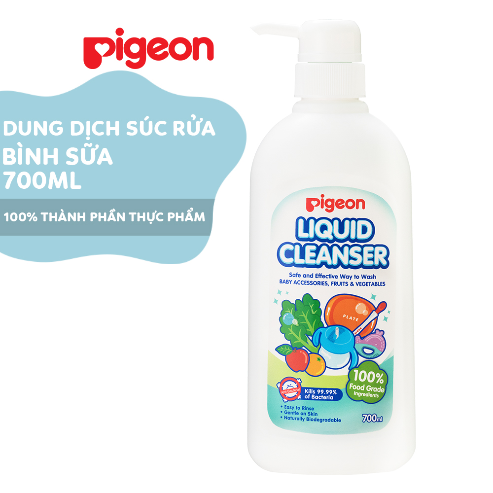 Dung dịch súc rửa bình sữa Pigeon 700ml (HSD:09/2024)