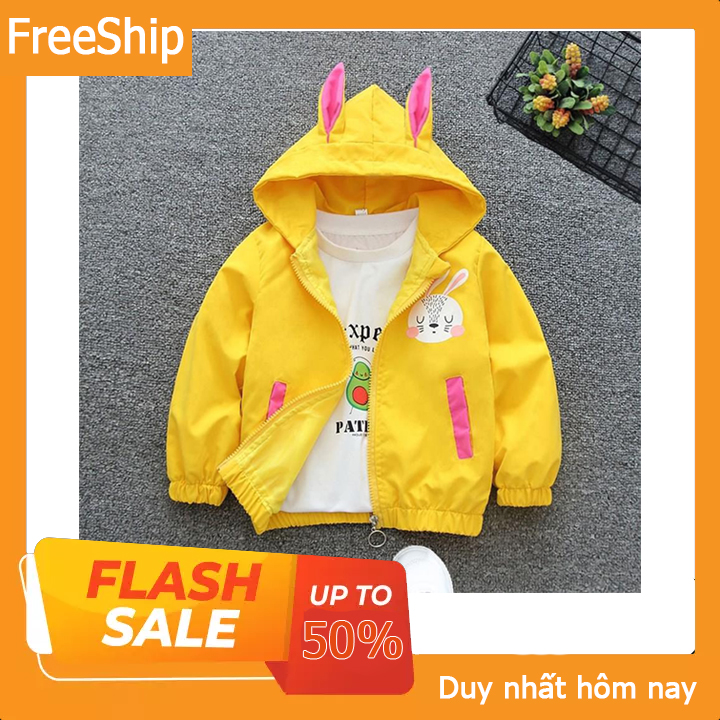 ❤️ Bán chạy nhất shop ❤️ Áo khoác tai THỎ dễ thương cho bé gái 7-32kg