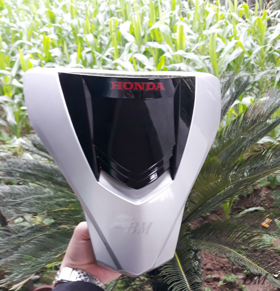 Mặt nạ 2 tầng wave 110 màu bạc