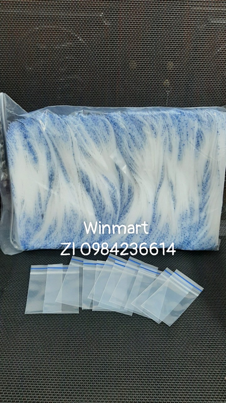 100 gam túi zip chỉ xanh dương chọn size