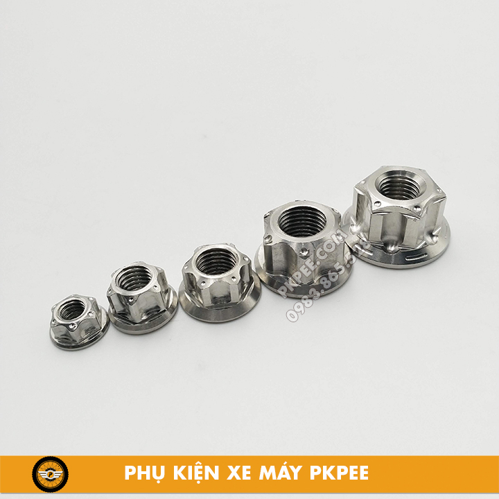 Tán Inox CNC Kiểu Salaya Gắn Được Nhiều Vị Trí 6mm, 8mm, 10mm, 10mm Dày, 12mm, 14mm