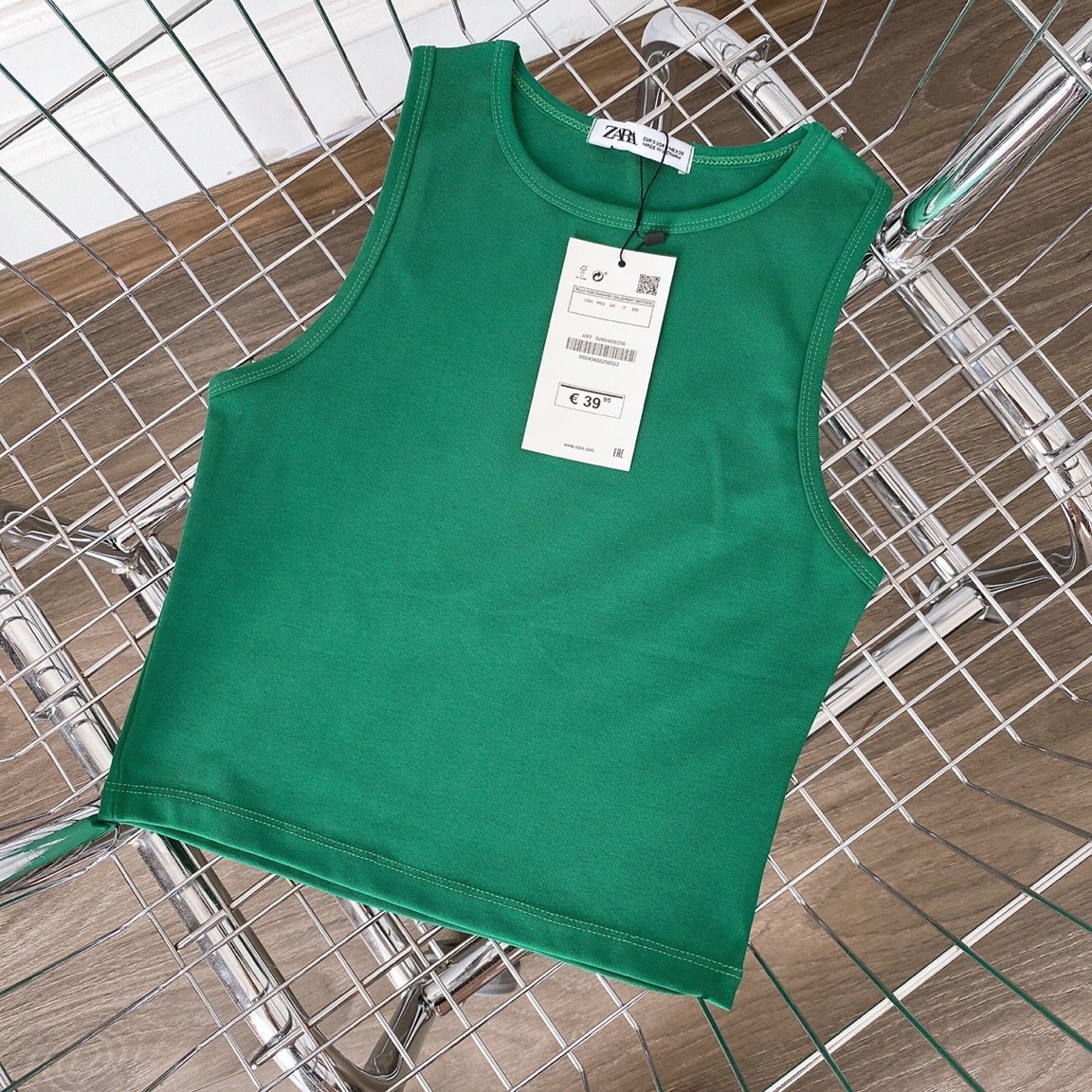 Áo Ba Lỗ Croptop Ôm Body Kiểu Dáng Basic Cộc Tay Co Giãn Tốt ELY206
