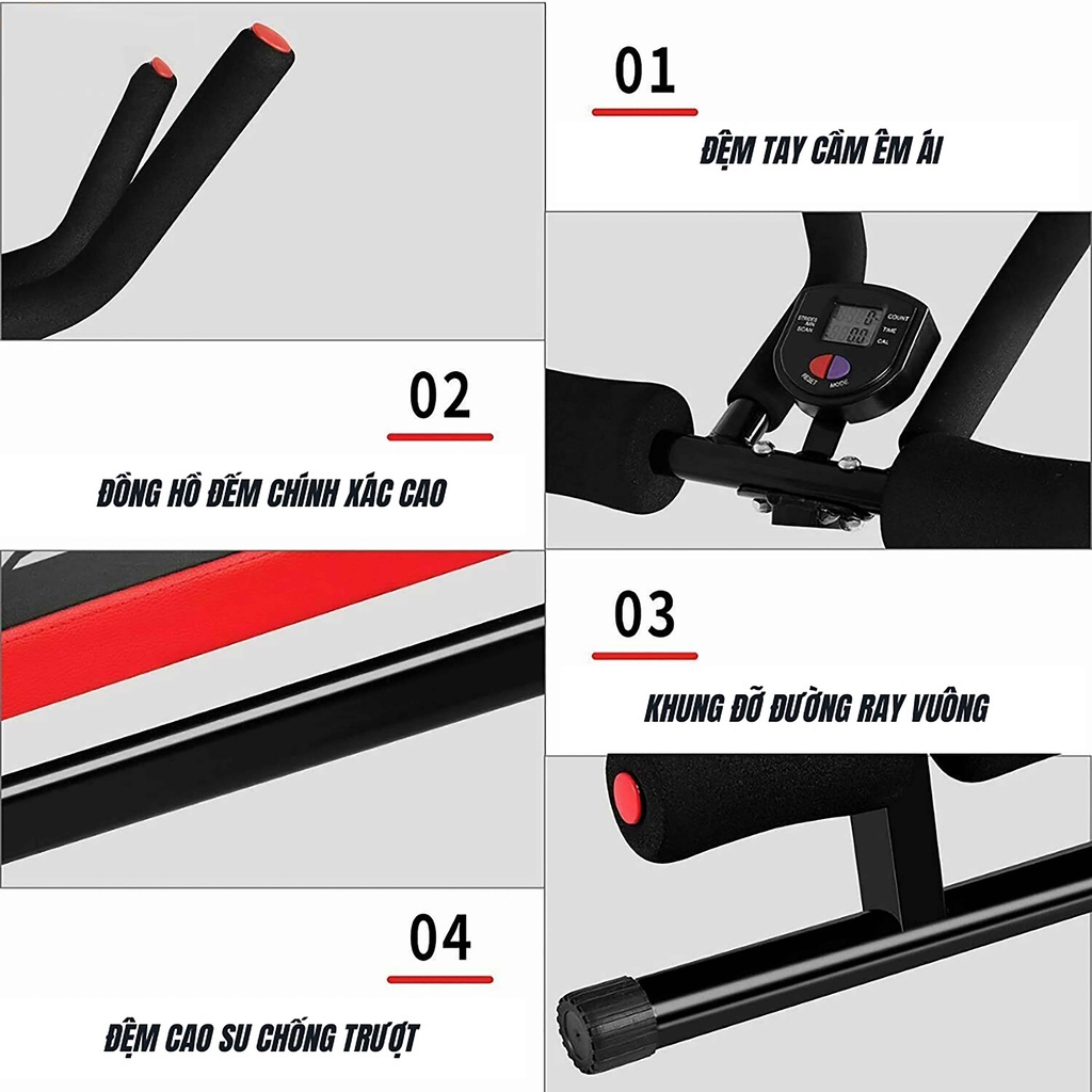 Máy Tập Bụng Đa Năng Tập Thể Dục Hiệu Quả Đa Dạng Bài Tập, Máy Tập Bụng Nâng Cao Tại Nhà Giúp Tăng Cơ Giảm Mỡ Hiệu Quả, Máy Gập Bụng Đa Dạng Bài Tập Đồng Hồ Đo Số Lần Gập