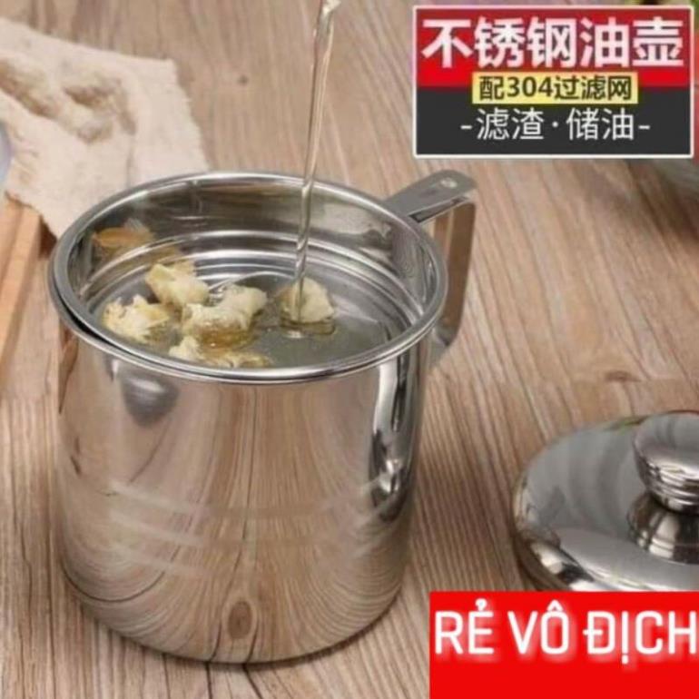 Ca lọc cặn dầu ăn,mỡ inox 304 1,2 lít0