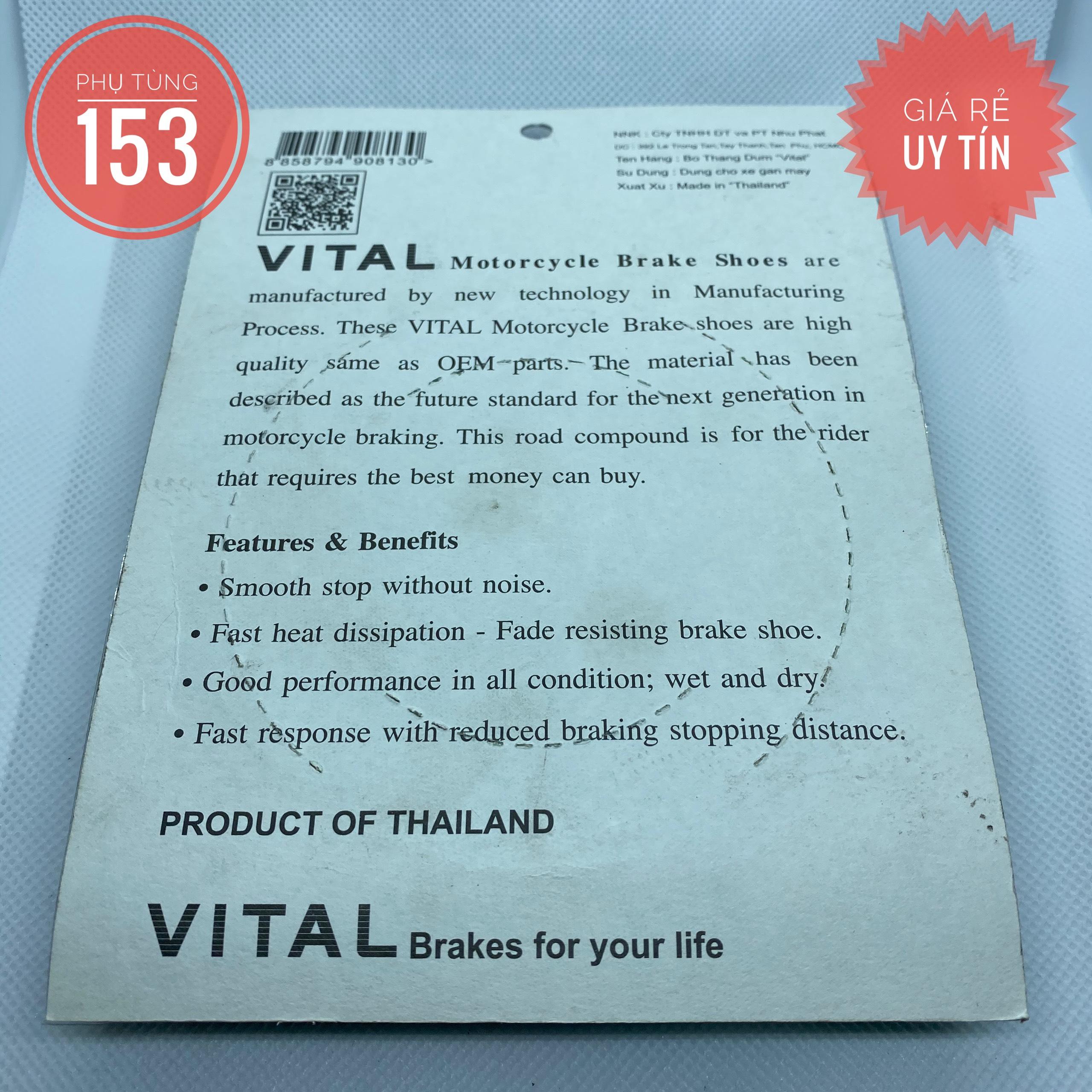 Bố thắng đùm Dream hiệu Vita