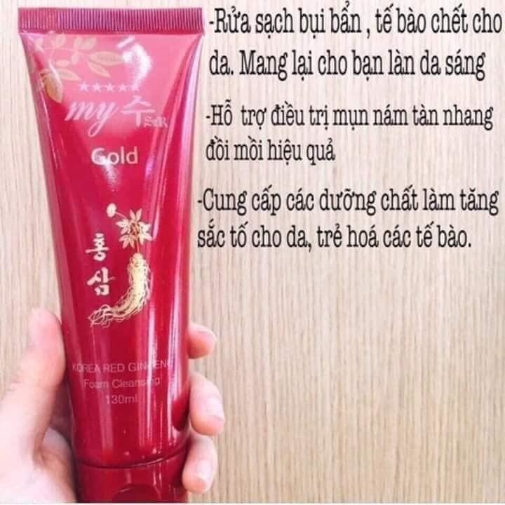Sữa Rửa Mặt Hồng Sâm Đỏ  My Gold Hàn Quốc130ml