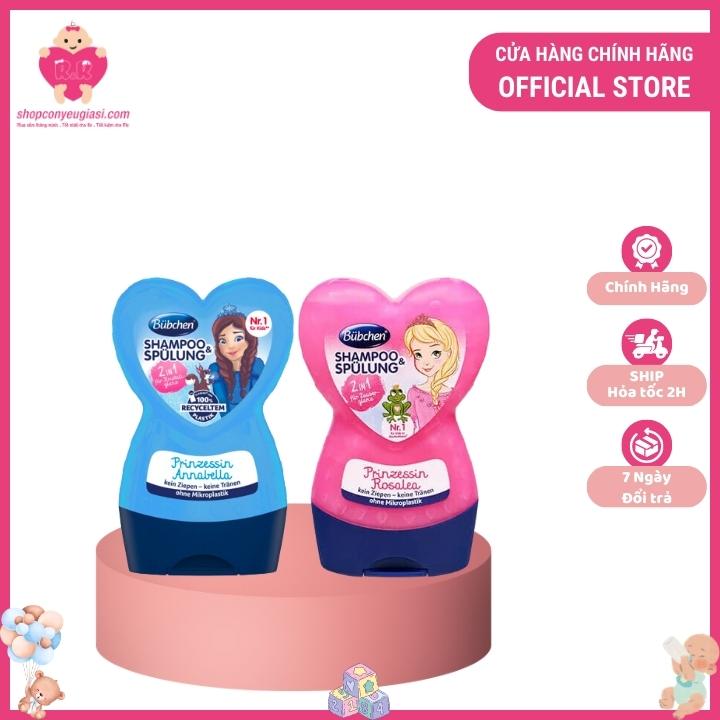 Dầu gội và xả 2 in 1 Bubchen - Công chúa Rosalea/Annabella 230ml