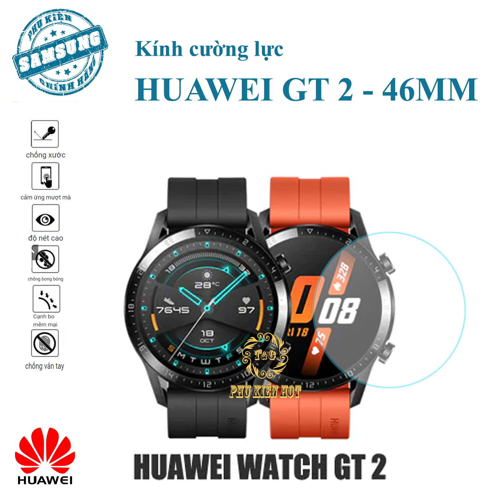 Kính cường lực cho Huawei Watch GT 2