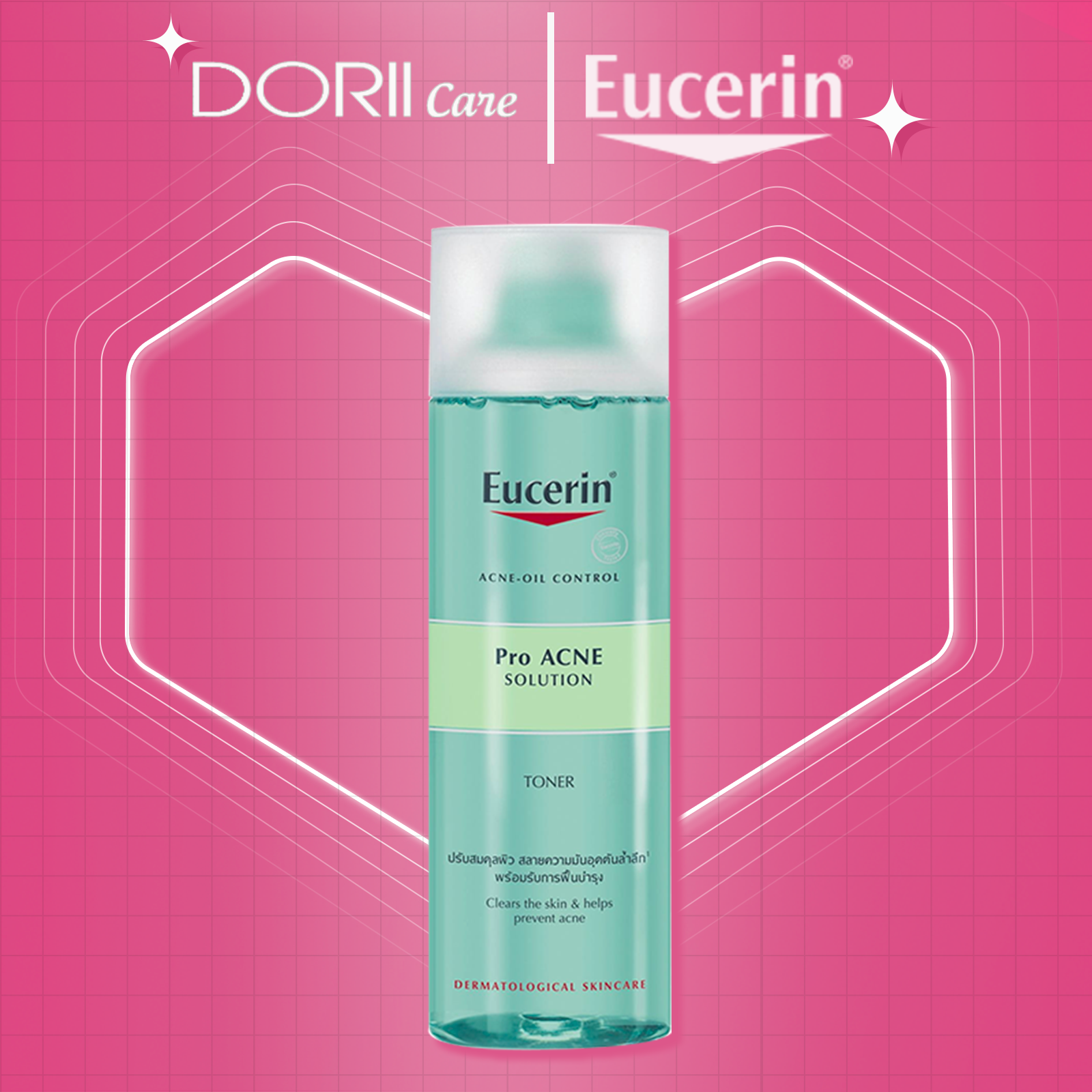 Eucerin nước hoa hồng dành cho da mụn proacne toner 200ml