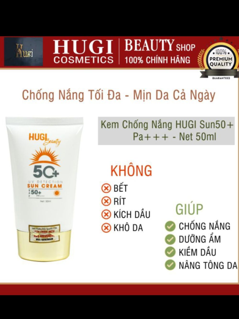 Kem Chống Nắng HuGi Beauty