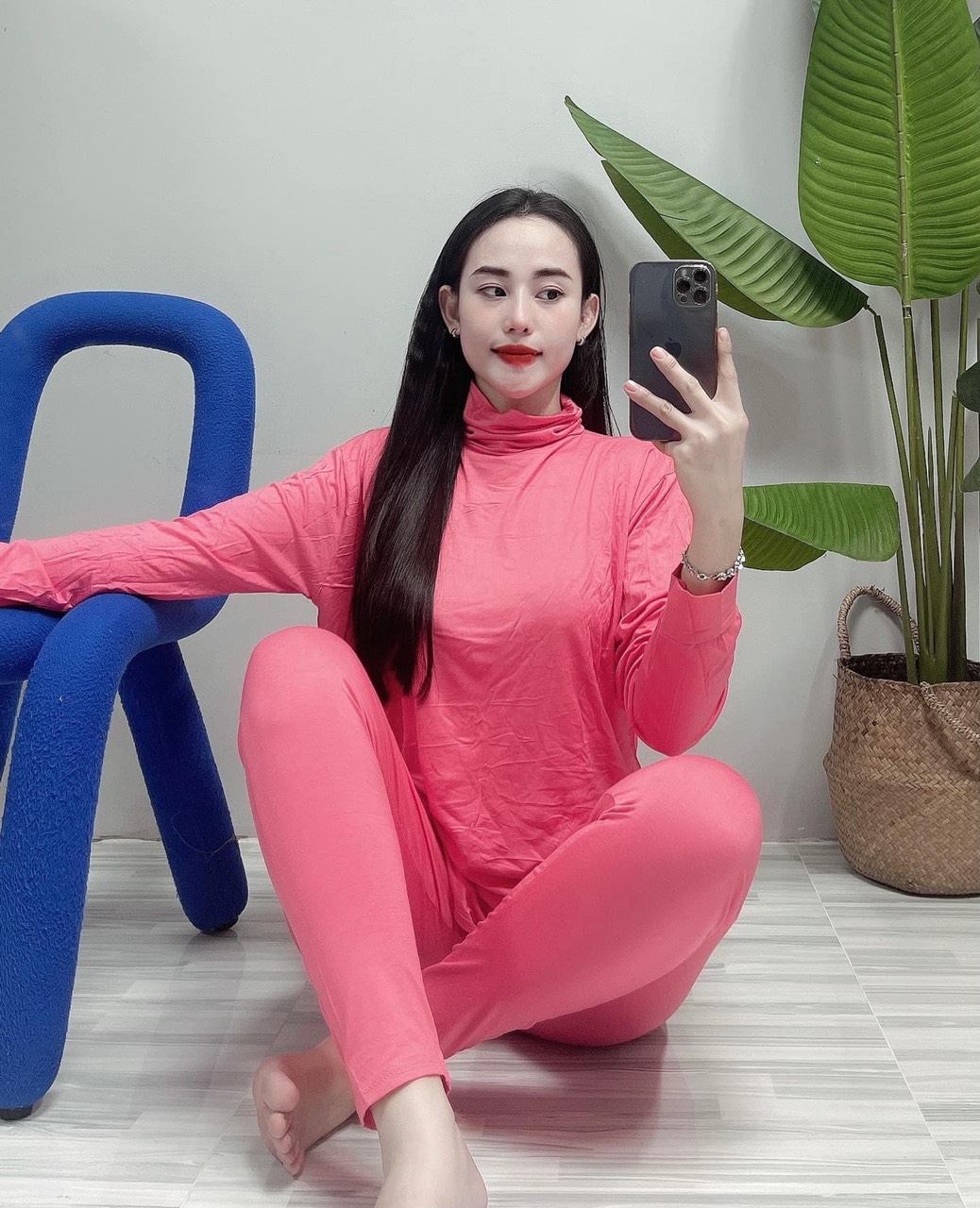 Set Ủ Kem Cổ Cao Thun Lạnh Dưỡng Da Freesize