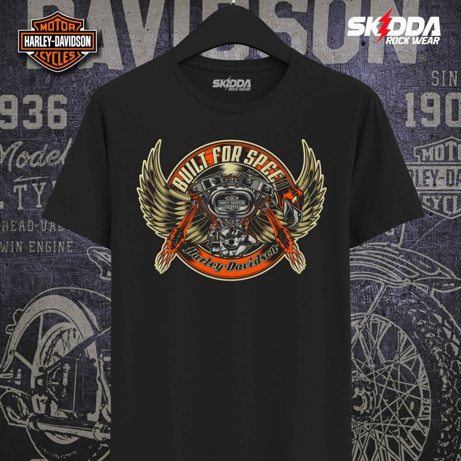 Áo thun xe mô tô Harley DAVIDSON 05 - Premium NSA màu đen