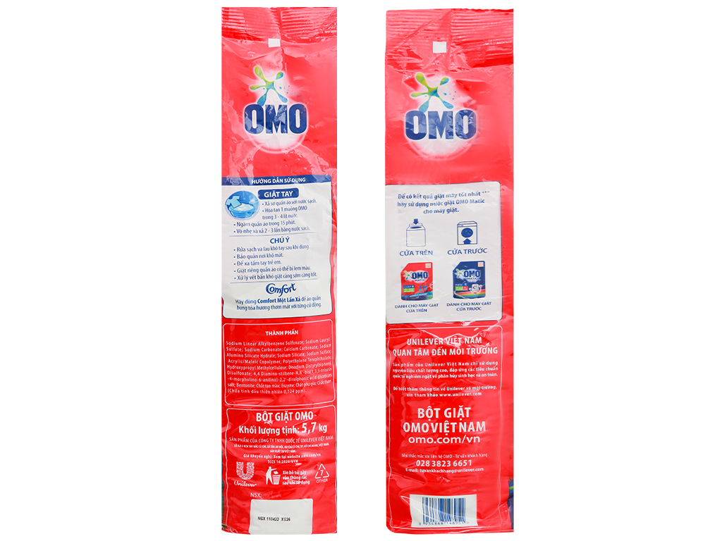 ( mẫu mới ) Bột Giặt Omo 5.7kg