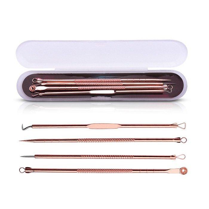 Que nặn mụn đầu đen, mụn trứng cá bộ 4 món 8 đầu