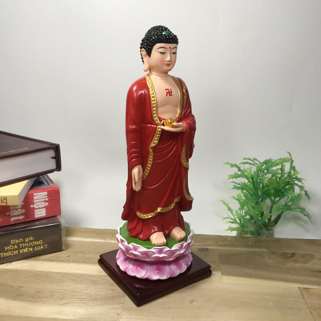 Tượng Đức Phật A Di Đà đứng cao 21cm
