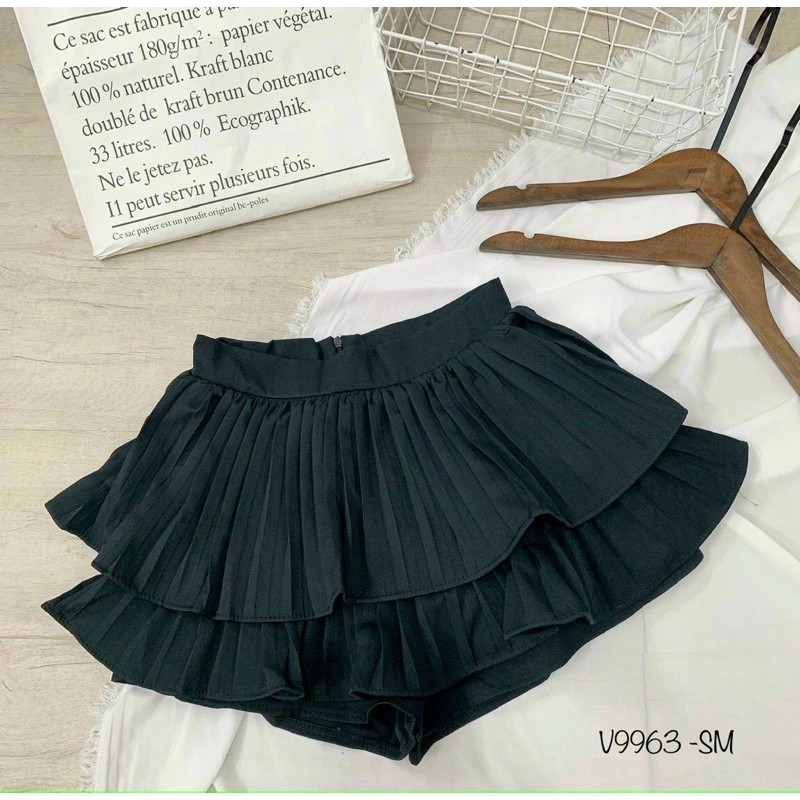 [HCM]Chân Váy Dập Ly Bèo Hai Tầng