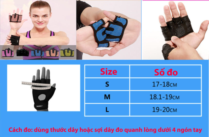 Găng Tay 4 Ngón Tập GYM Aolikes Siêu Thoáng