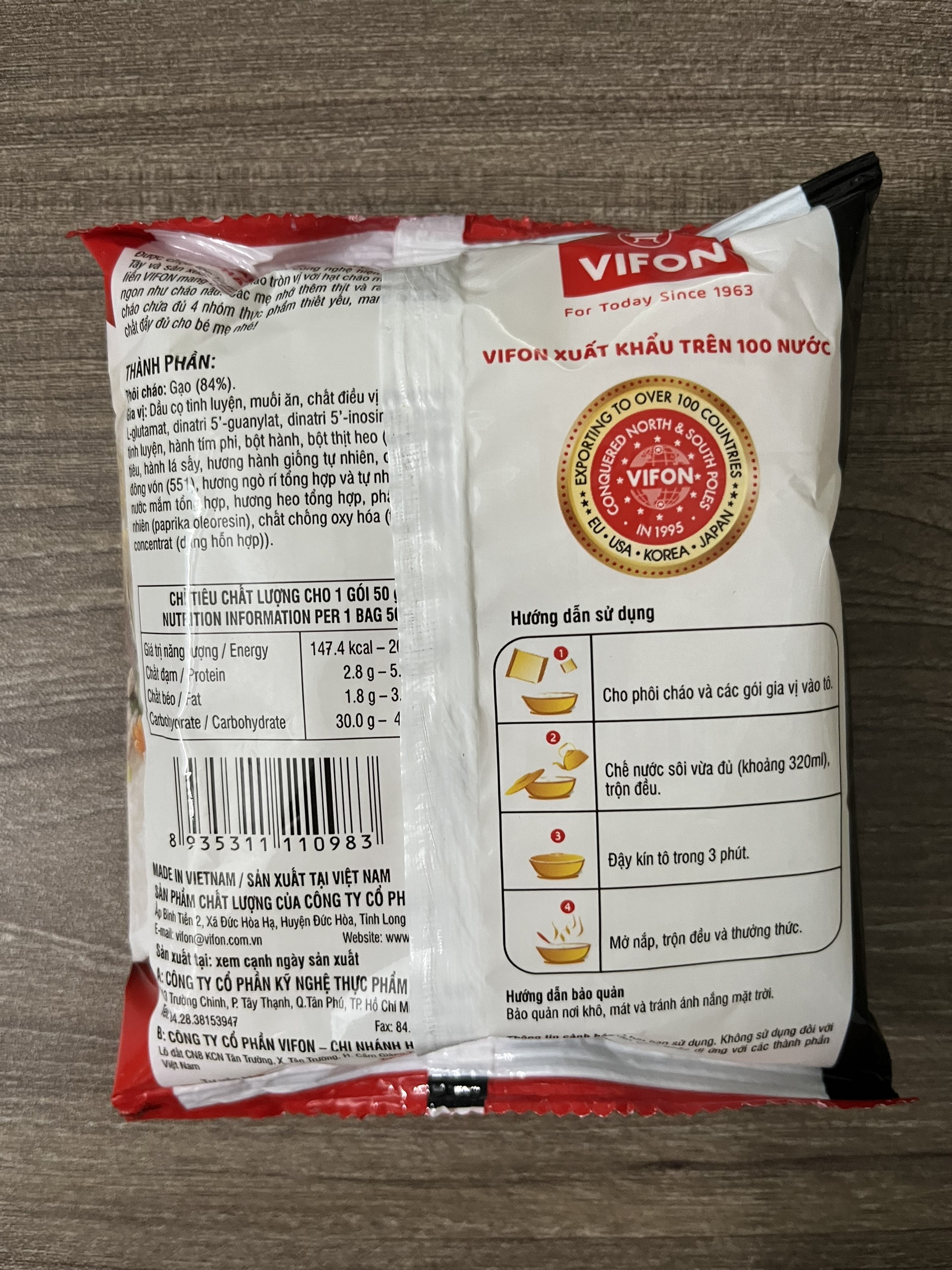 Cháo thịt bằm Vifon 50g
