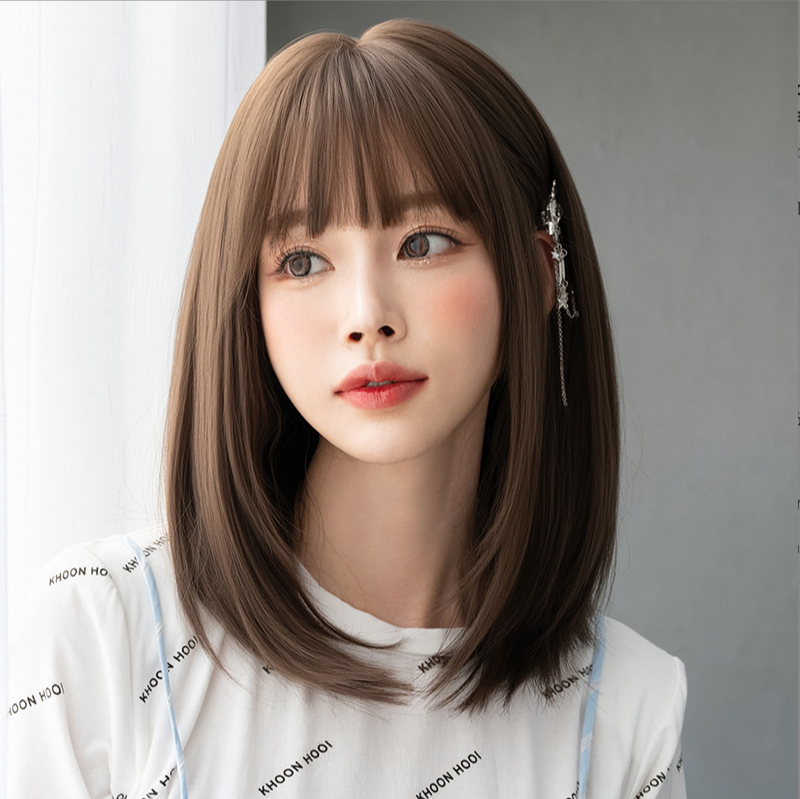 [TẶNG LƯỚI] Tóc giả nữ nguyên đầu dáng lửng 40cm - TG33