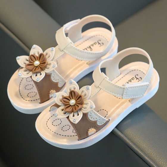 Dép sandal nữ quai hậu trẻ em Dán Nơ Mềm Cực Xinh Xắn Cho Bé