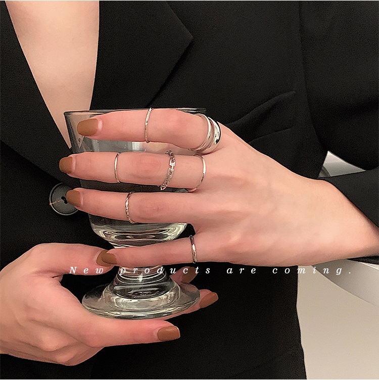 [HCM]Set nhẫn 7 món phong cách midi ring mới lạ