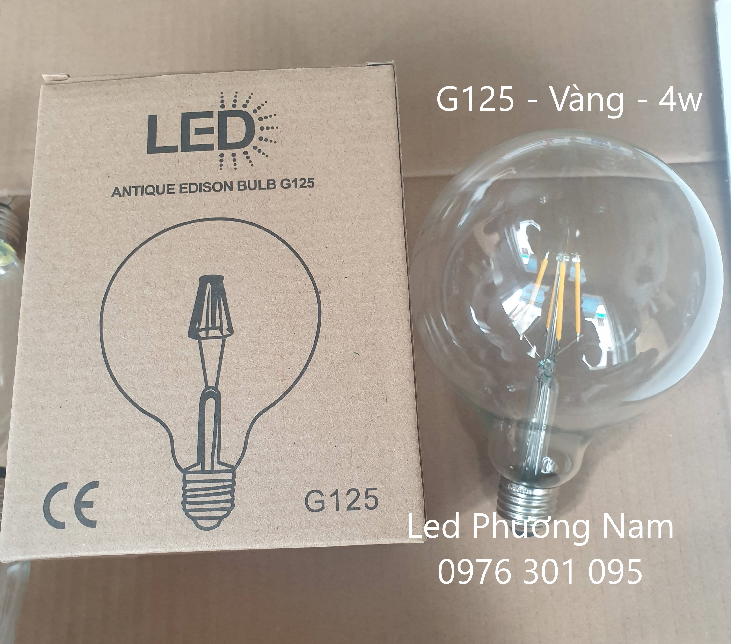 Bóng đèn led Edison G125 - 4w - Vàng