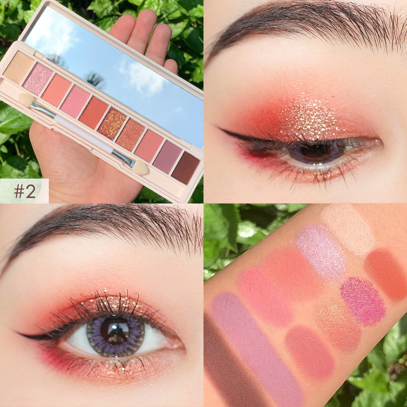 Bảng phấn mắt focallure 10 màu kết cấu mịn kèm cọ và gương hai đầu 10g
