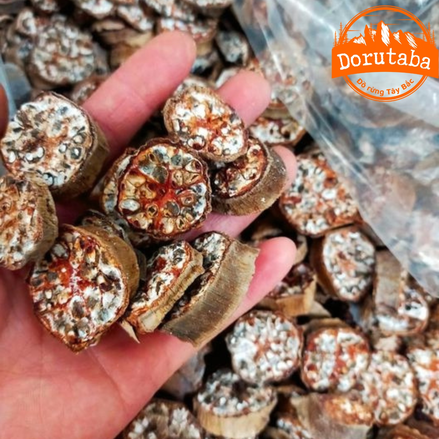 Chuối hột rừng Tây Bắc sấy khô ngâm rượu, thái lát loại 1 . Đặc sản đồ ngâm rượu hạt chuối rừng