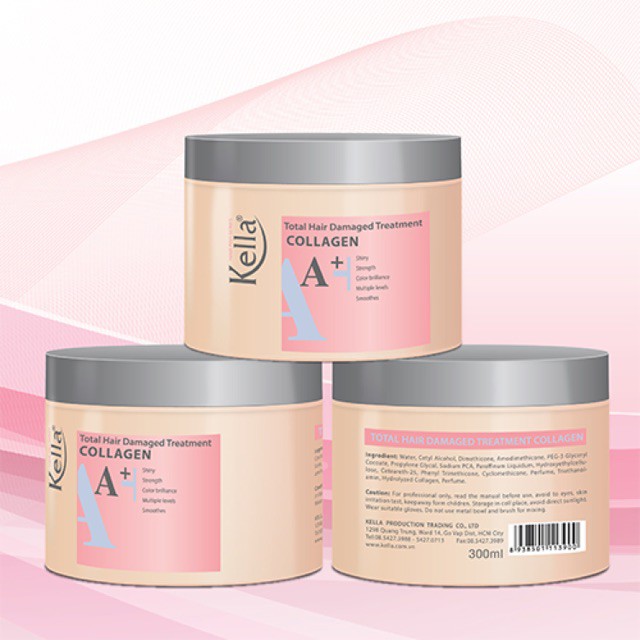 [HCM]Kem hấp dầu dưỡng tóc Kella Colagen A+ 300ml