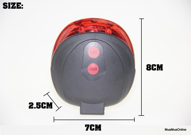 Đèn Chiếu Hậu Cảnh Báo Gắn Sau Xe Đạp Cao Cấp