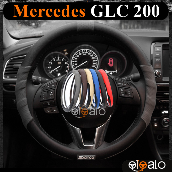 Bọc vô lăng sparco mercedes benz glc 200 da pu cao cấp - otoalo