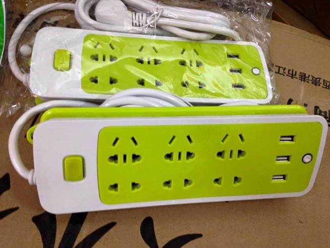 Ổ cắm điện 6 phích cắm 3 cổng usb